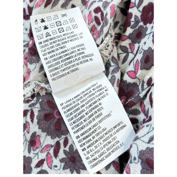 SOLD american eagle floral fairycore ruffle crop top summer tank top size large - Picture 11 of 11